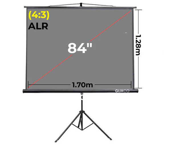 Ecran Gris con Trípode 84 Pulg (4:3) 1.70x1.28 m / ALR