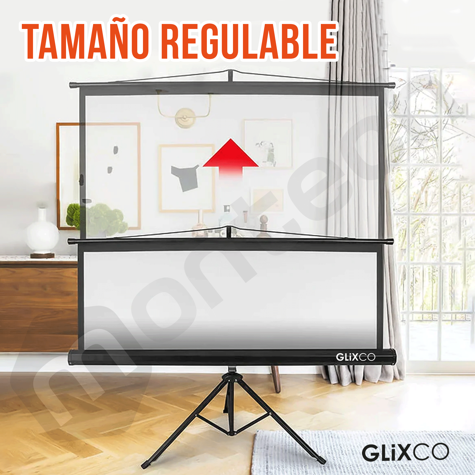 Ecran con Trípode 84 Pulg (16:9) 1.86x1.05 m / Fibra de Vidrio