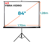 Ecran con Trípode 84 Pulg (4:3) 1.70x1.28 m / Fibra de Vidrio
