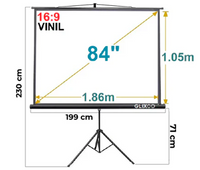Ecran con Trípode 84 Pulg (16:9) 1.86x1.05 m  / Vinil