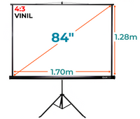 Ecran con Trípode 84 Pulg (4:3) 1.70x1.28 m / Vinil