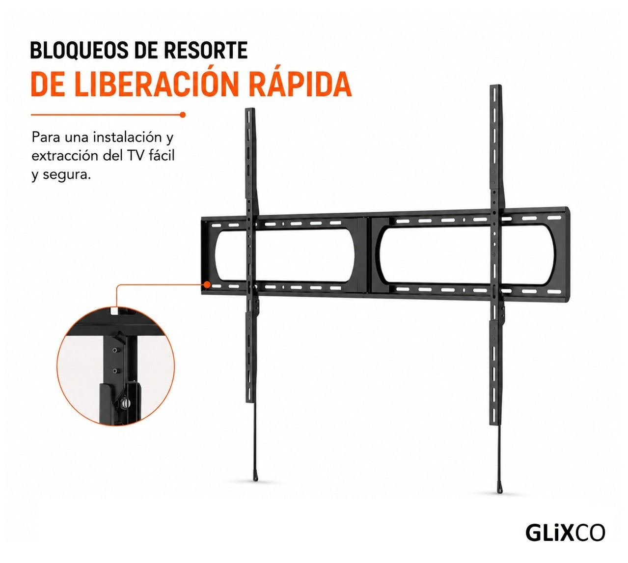 Rack Fijo para TV 37 a 140 Pulg / VESA Max 1200x800 / Carga 125 kg