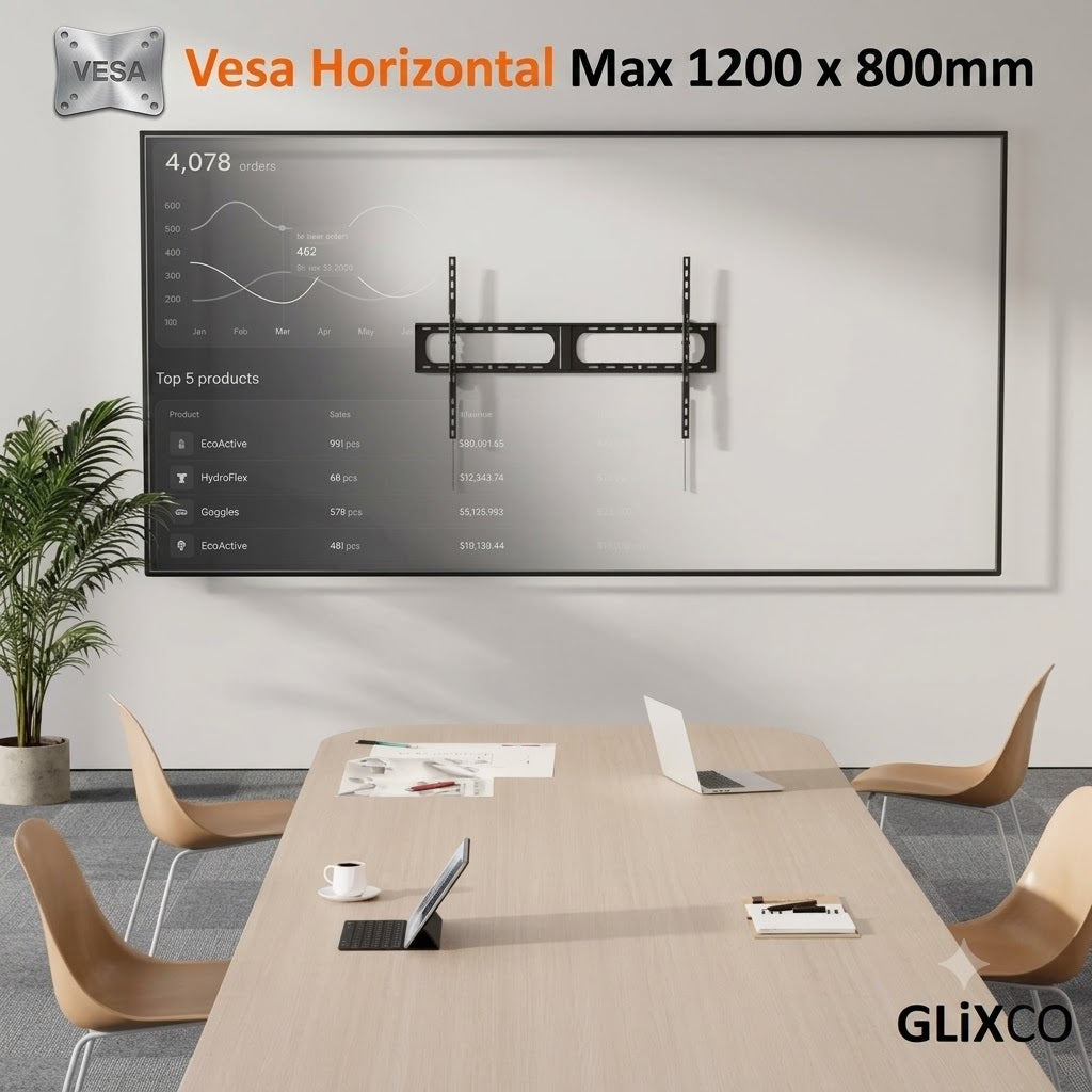 Rack Fijo para TV 37 a 140 Pulg / VESA Max 1200x800 / Carga 125 kg