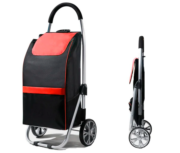 Coche de Mercado Plegable con Bolsa - Carga 35kg - Aluminio