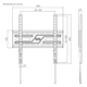Rack Fijo para TV 32 a 75 Pulg / VESA Max 400x400mm / Carga 75 kg