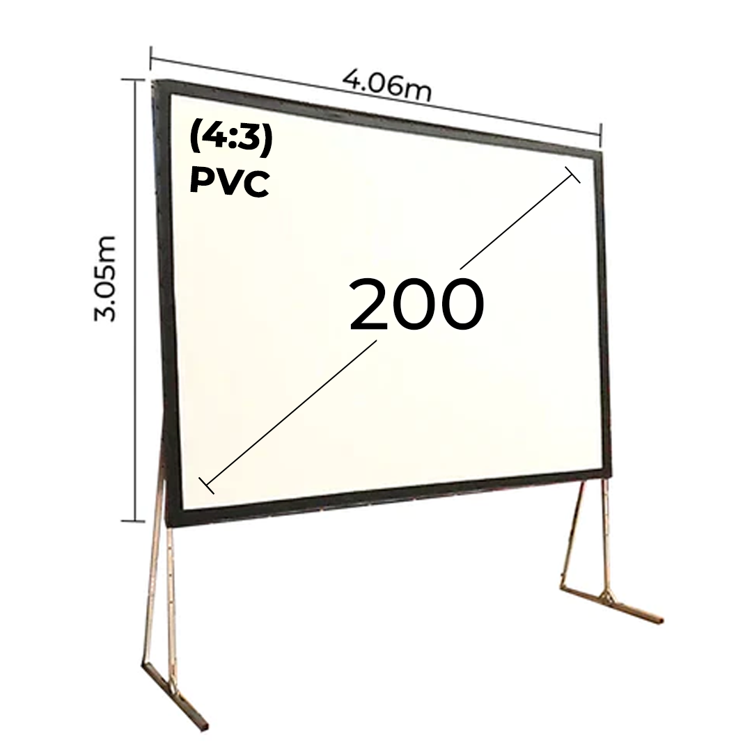 Ecran Fast Fold 200 Pulg (4:3) 4.06x3.05 m / Proyección Fronta