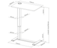 Mesa Auxiliar con Ruedas Ocultas / Escritorio movil para Laptop /Altura Pata 31mm / Tablero Melamina 71 x 40cm / Altura regulable 64 a 99cm / Uso en Cama , Sofa u Hospital