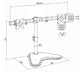 Rack Soporte con Base de Escritorio para 2 Monitores 13 a 27 Pulg (INCLUYE: ARMADO)