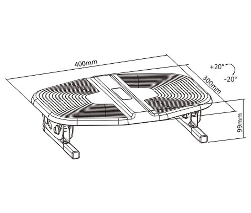 Reposapiés Ergonómico Inclinable