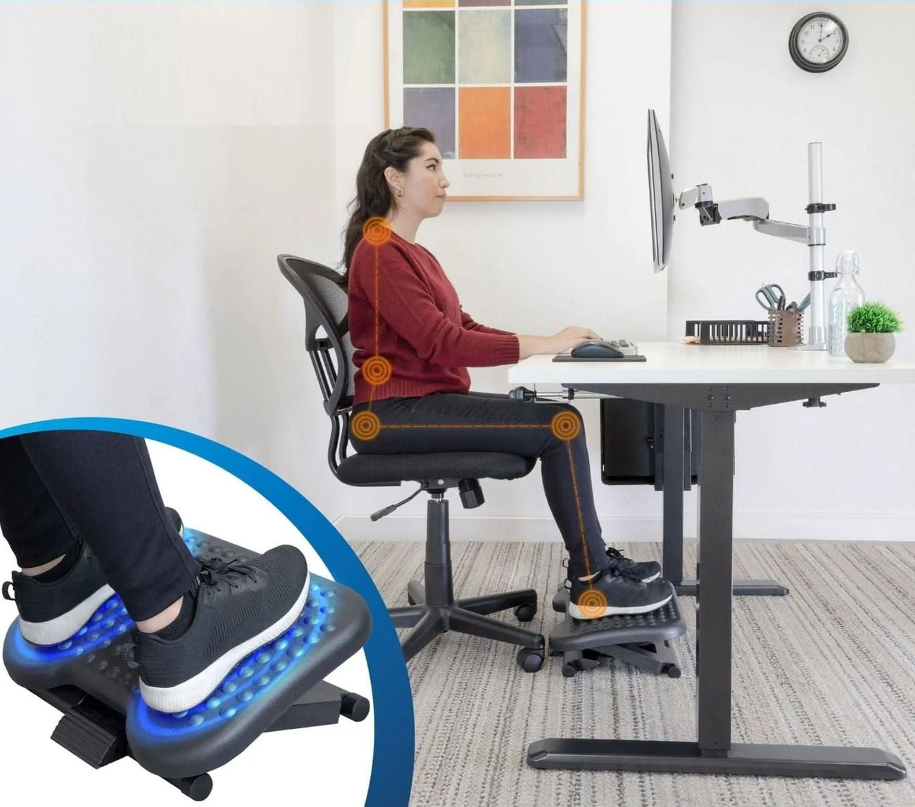 Reposapíes ergonomico con Altura Ajustable