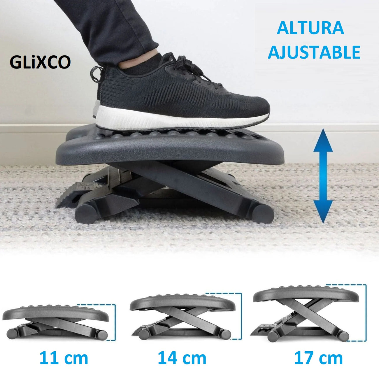 Reposapíes ergonomico con Altura Ajustable