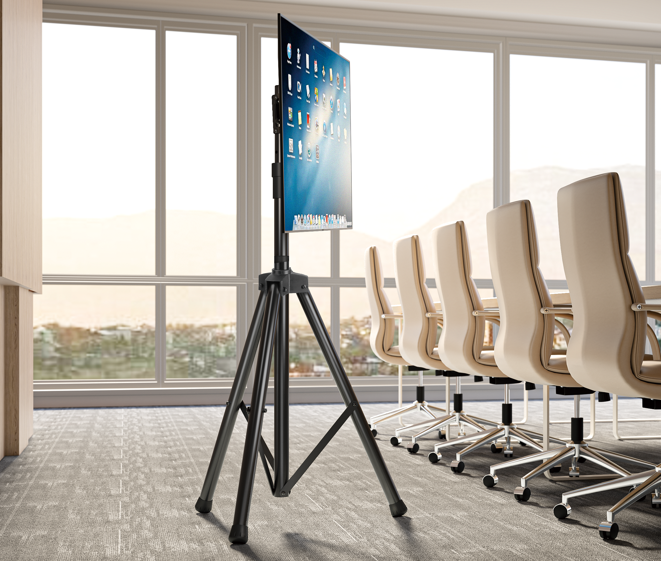 Pedestal Trípode para TV 32 a 55 Pulg / Vesa Max 40x40cm / Carga 35 kg