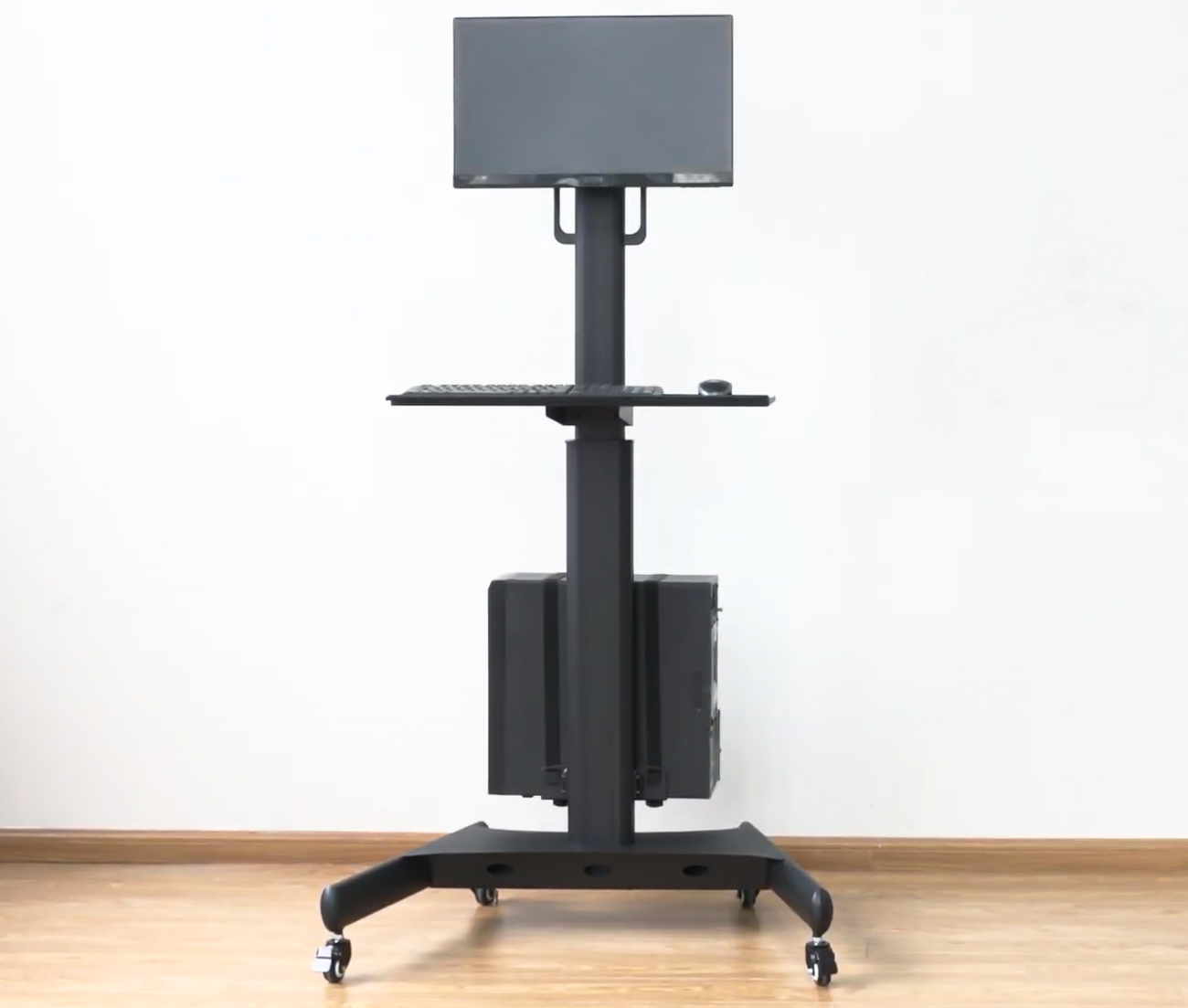 Pedestal con Ruedas para Monitor 13 a 32 Pulg con Soporte para CPU y Teclado