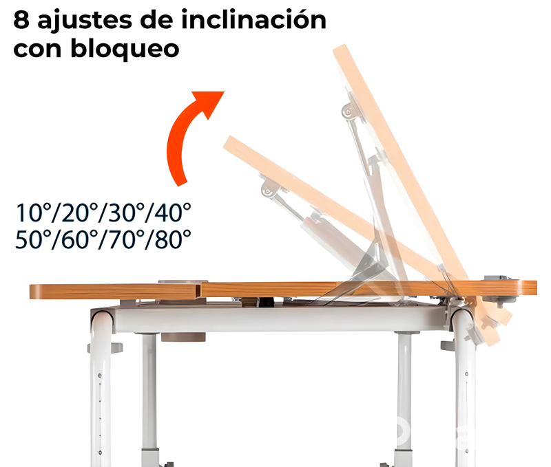 Escritorio Mesa Móvil Ajustable en altura y ancho / Medida 120x60 cm / Usado en Cama