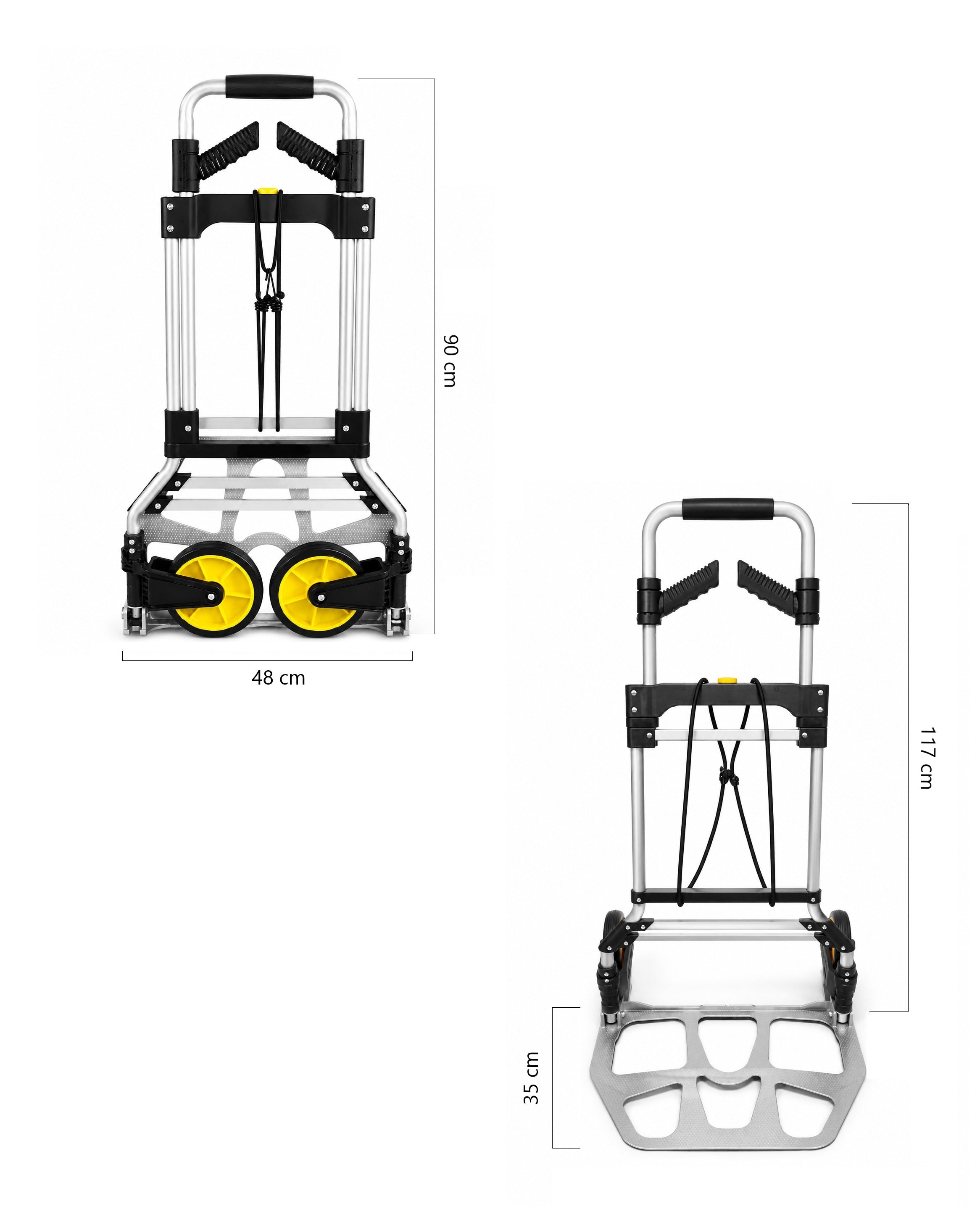 Coche Carreta Plegable de Aluminio- Carga 120 Kg - Ideal para transportarlo en la maletera del auto