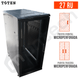 Gabinete de Piso para Servidores / 27 RU / 60x100x140 cm (AnchoxProf.xAlt.) / Puerta Frontal Microperforada Posterior Doble Microperforadas