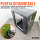 Gabinete de Piso para Servidores / 18 RU / 60x80x90 cm (AnchoxProf.xAlt.) / Puerta Frontal Vidrio Posterior Microperforada
