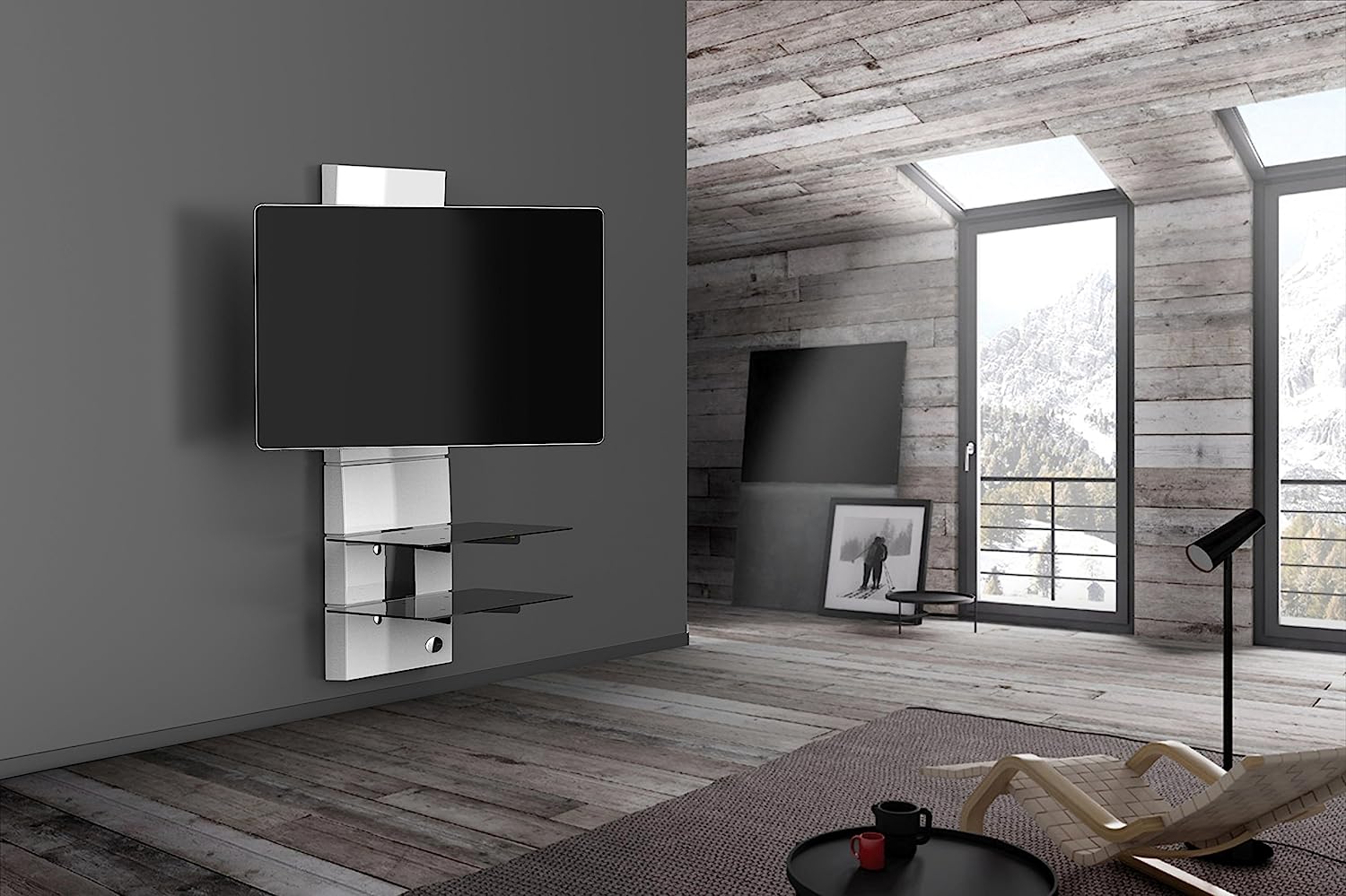 Mueble Flotante para TV 32 a 55 Pulg / VESA Max 400x400mm / Carga 20 kg