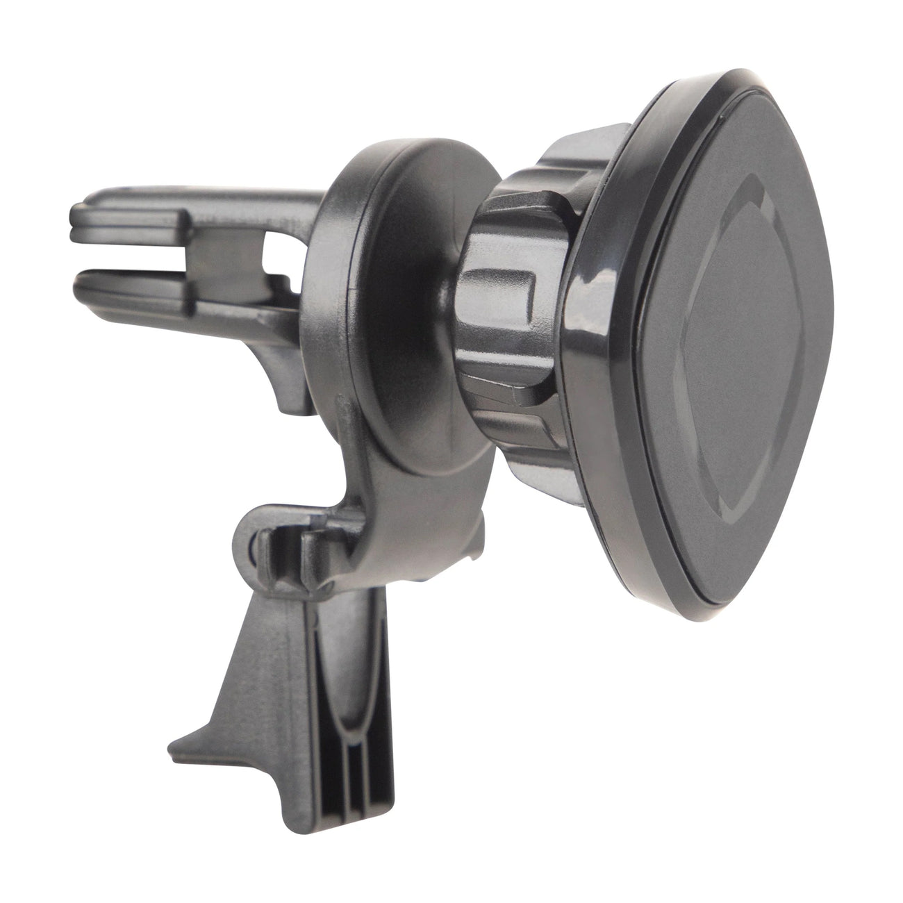 Soporte con Cabezal magnético y placa Adhesiva para Celular con montaje en rejilla ventilación del auto