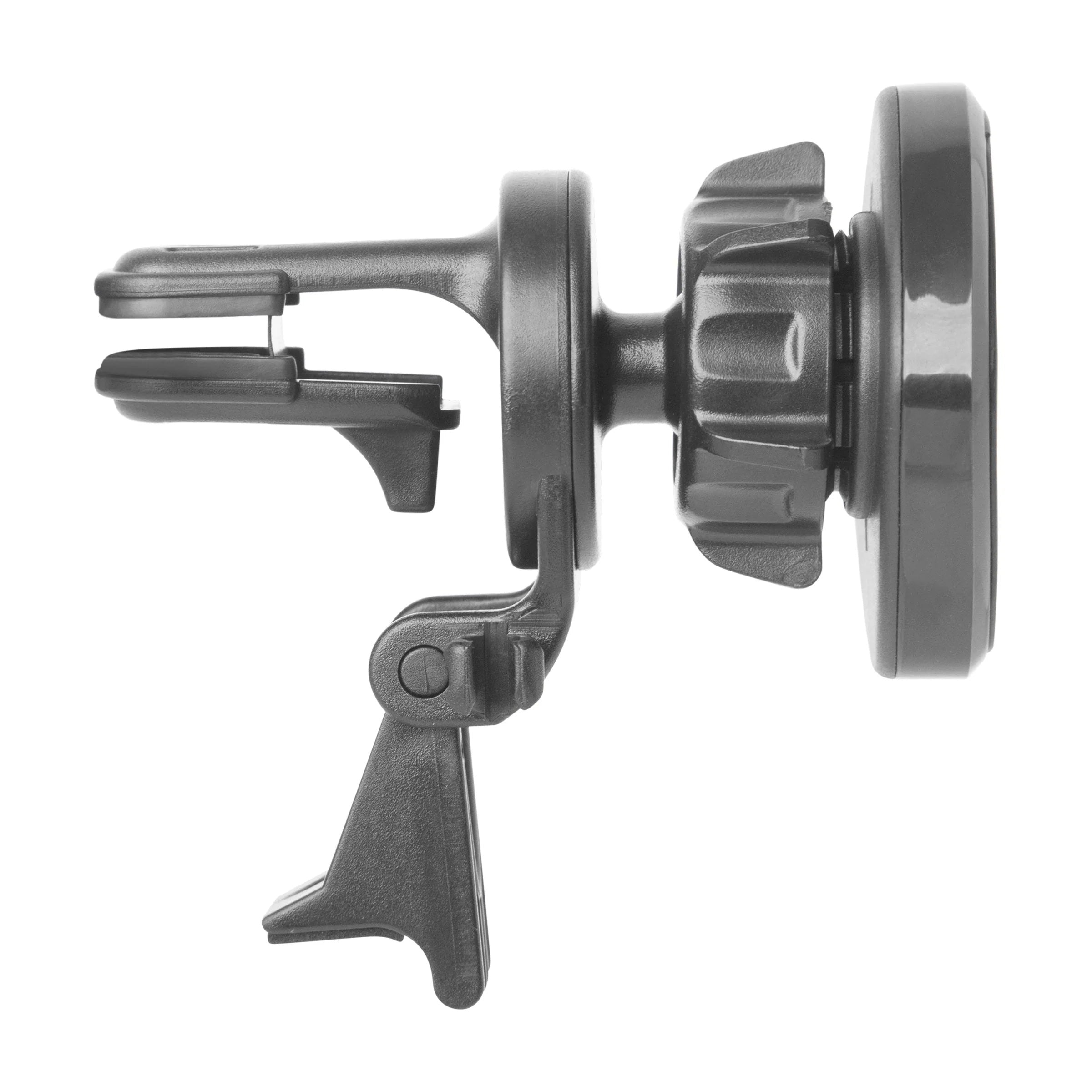 Soporte con Cabezal magnético y placa Adhesiva para Celular con montaje en rejilla ventilación del auto