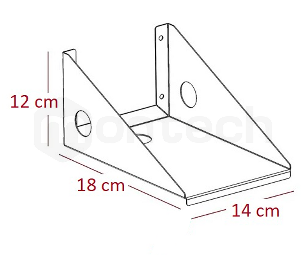 Soporte de Pared para Impresora Térmica / Medida 18x14 cm