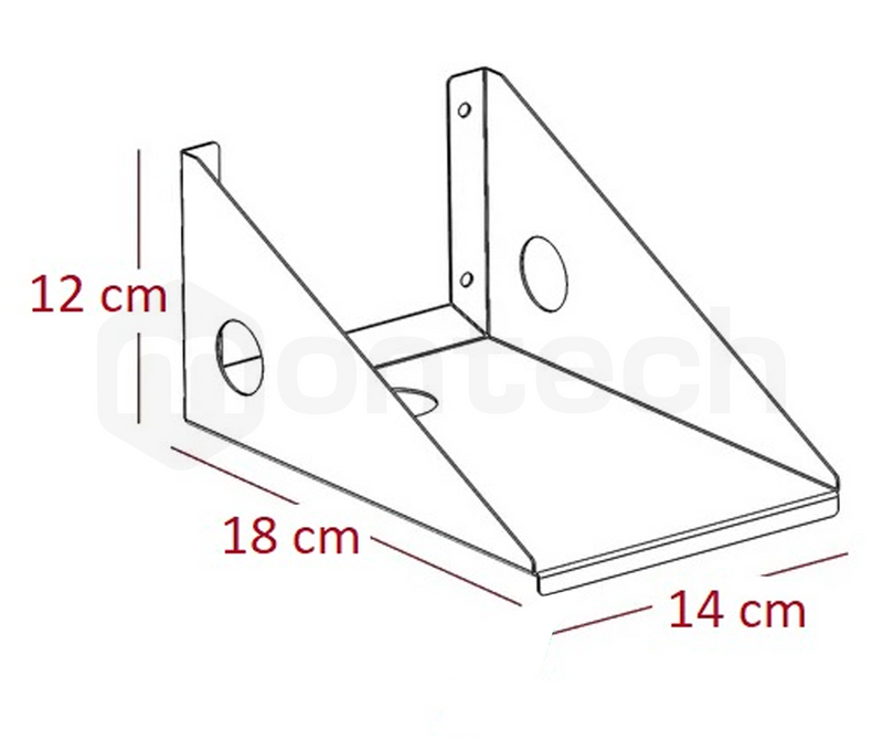 Soporte de Pared para Impresora Térmica / Medida 18x14 cm