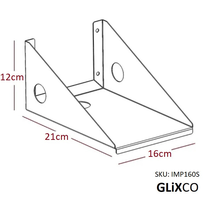 Soporte de Pared para Impresora Térmica / Medida 21x16 cm