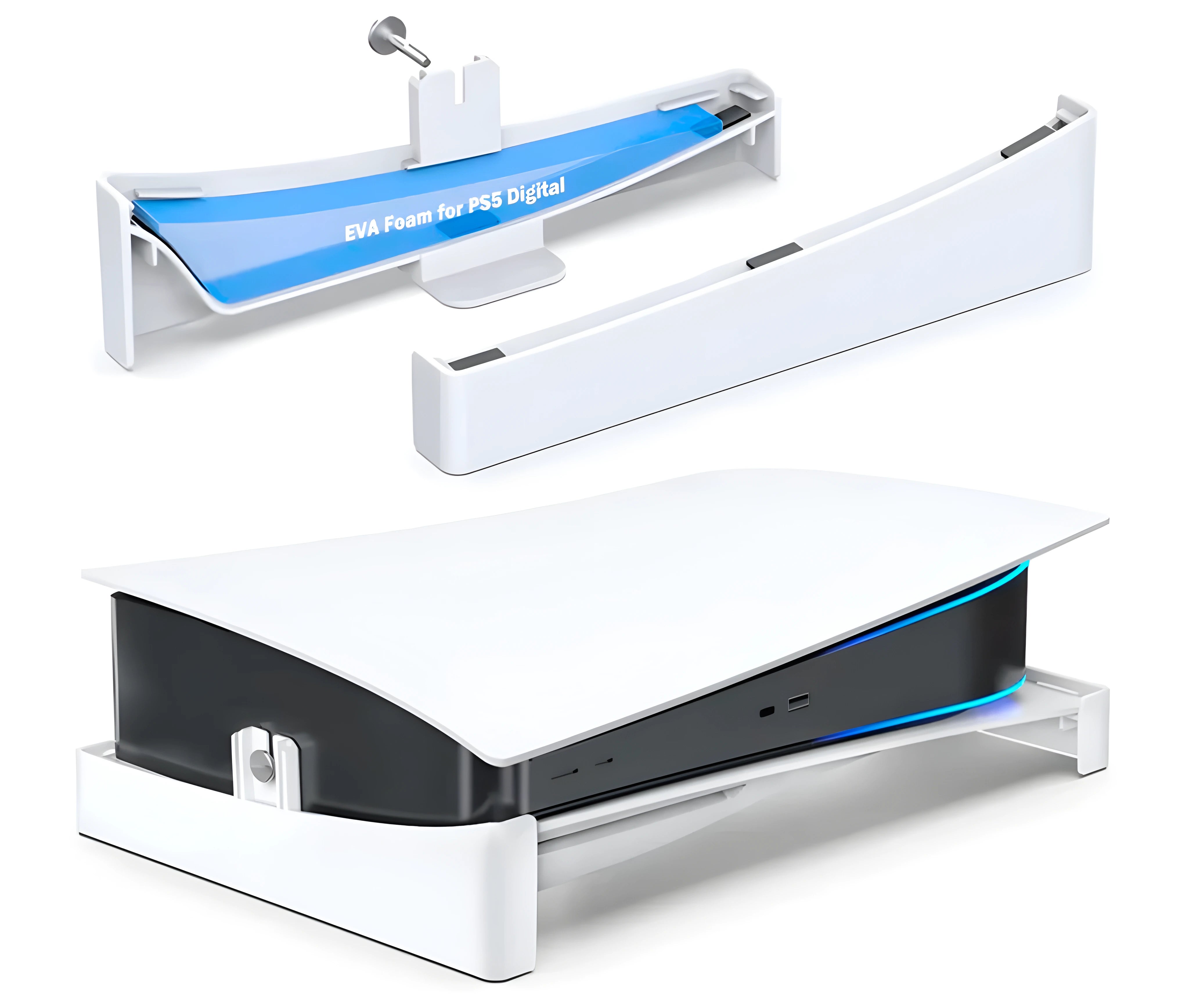 Soporte Elevador Horizontal para PlayStation 5 / PS5 estándar con Fijación por Tornillo