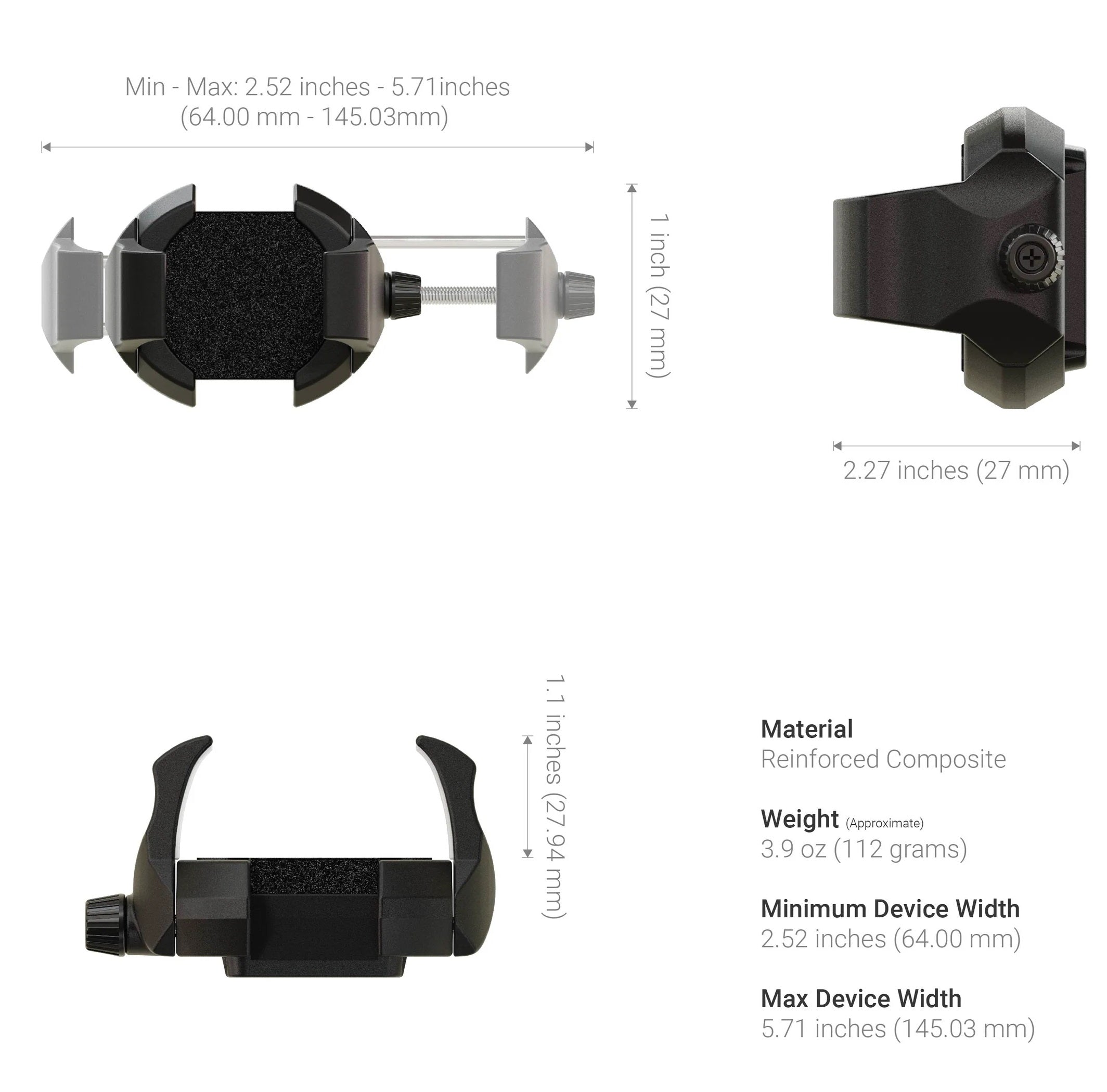 Soporte para Celular  con succión ultraadherente RoadVise ®