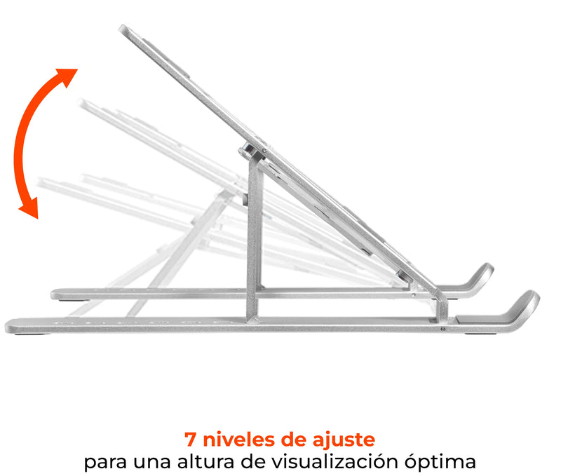 Elevador Plegable De Aluminio para Laptop 11 a 15 Pulg