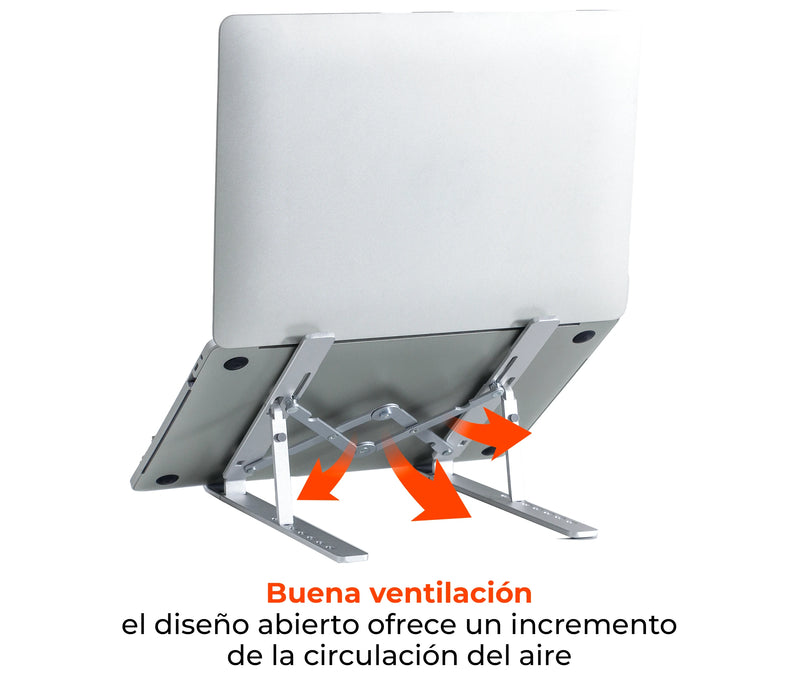 Elevador Plegable De Aluminio para Laptop 11 a 15 Pulg