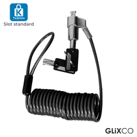 Cable Espiral de Seguridad para Laptop con LLave Codificada / Ranura Standard Kensington