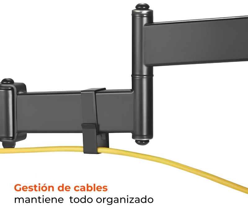 Rack de Montaje Tubo con Brazo Articulado para TV 32 a 55 Pulg / VESA Max 400x400mm / Carga 25 kg