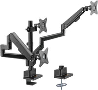 RACK CON TRIPLE BRAZO GAS SPRING PARA 3 MONITORES DE 17 A 30 PULG -MONTADO EN POSTE