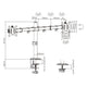 Rack Soporte Doble Brazo de Escritorio para 2 Monitores 17 a 32 pulg
