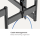 Rack Giratorio con Doble Brazo Articulado TV 65 a 100 Pulg / VESA MAX 1000x600mm