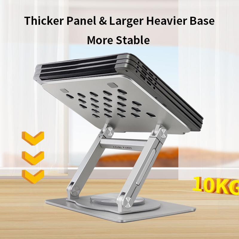 Soporte Elevador Plegable para Laptop 11 a 17 Pulg / Base Giratoria 360° / Altura Regulable