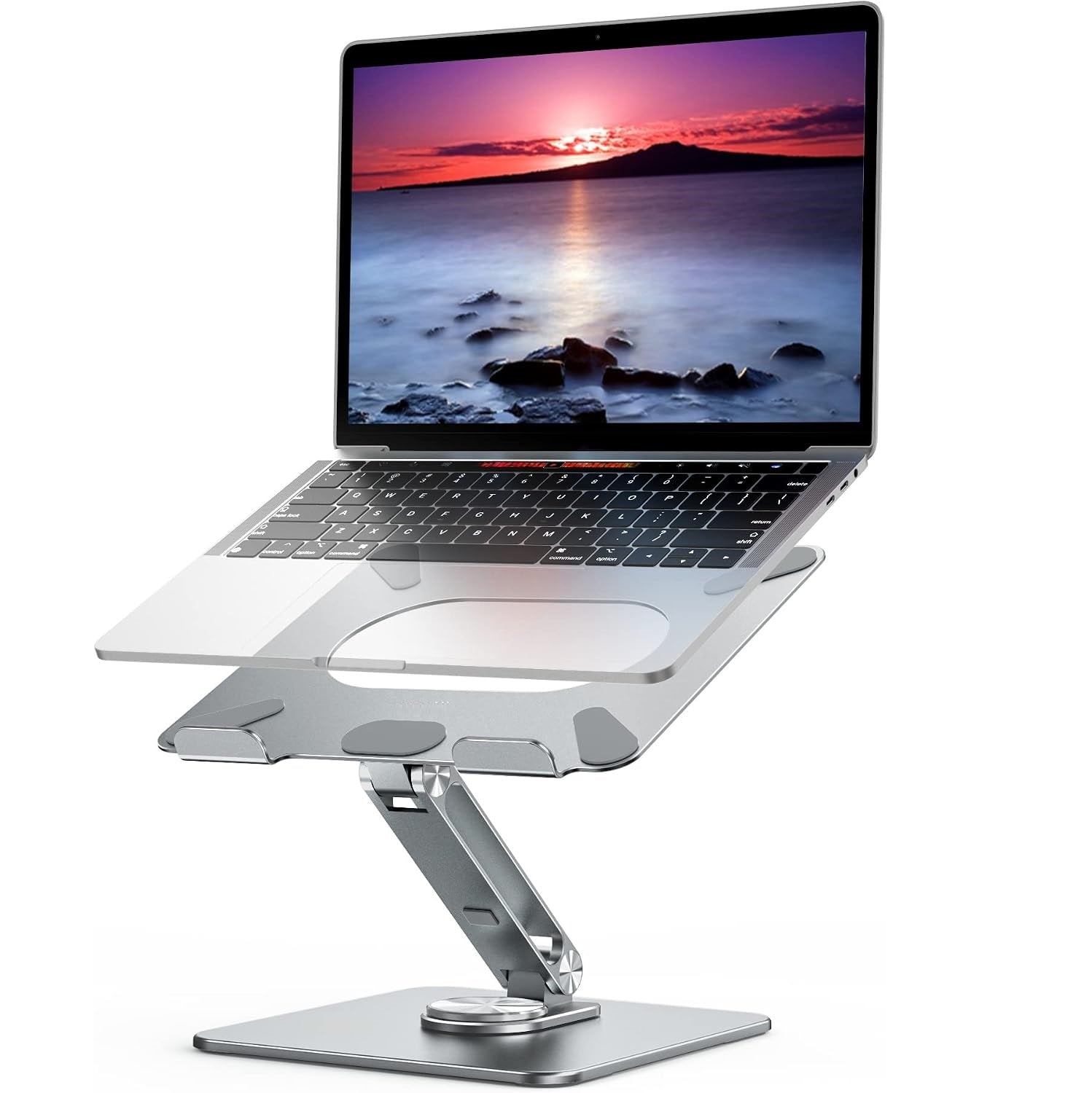 Soporte Plegable para Laptop 11 a 17 Pulg / Base Giratoria 360° / Altura Regulable