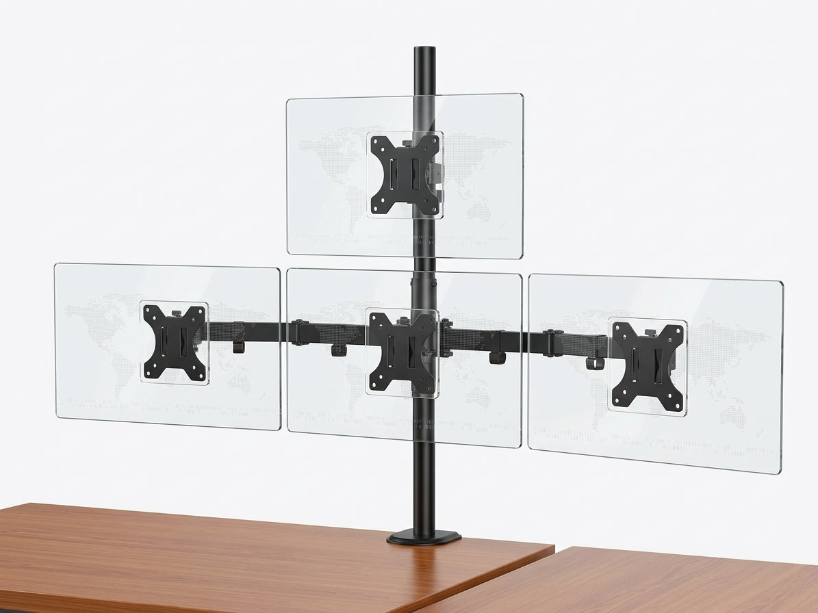 Rack Soporte Triple de Escritorio para 3 Monitores 13 a 24 Pulg