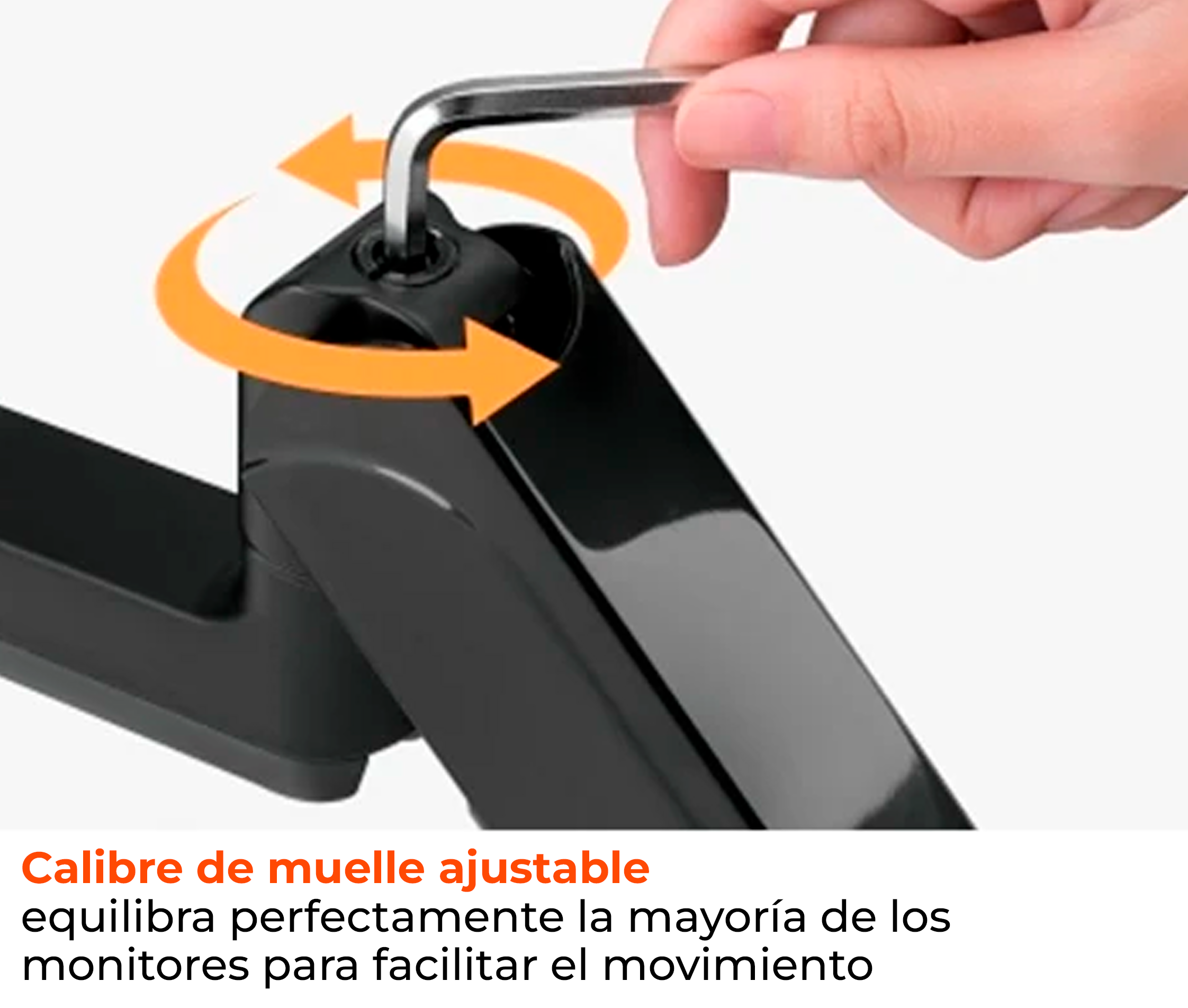 Rack Soporte con Gas Spring de Escritorio para Monitor de 17 a 32 Pulg