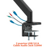 Rack Soporte con Gas Spring de Escritorio para Monitor 17 a 35 Pulg / Puerto USB 3.0