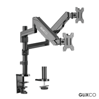 Rack Soporte Doble Brazo con Gas Spring de Escritorio para 2 Monitores 17 a 32 Pulg