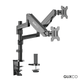 Rack Soporte Doble Brazo con Gas Spring de Escritorio para 2 Monitores 17 a 32 Pulg