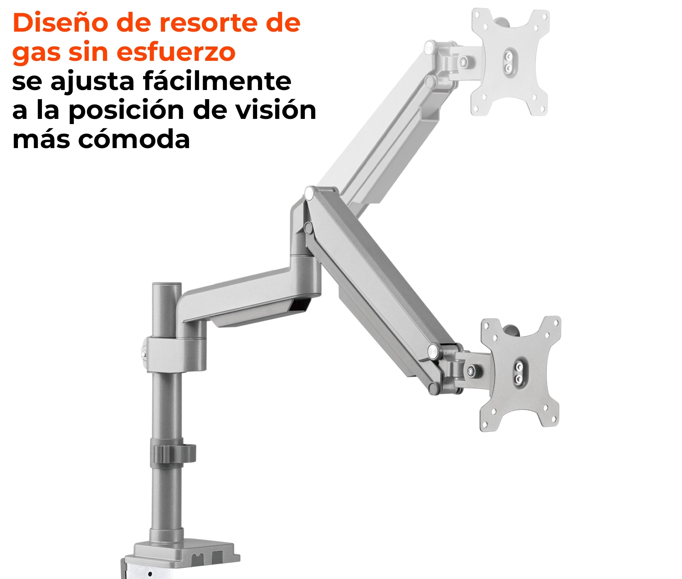 Rack Soporte con Gas Spring de Escritorio para Monitor 17 a 32 Pulg