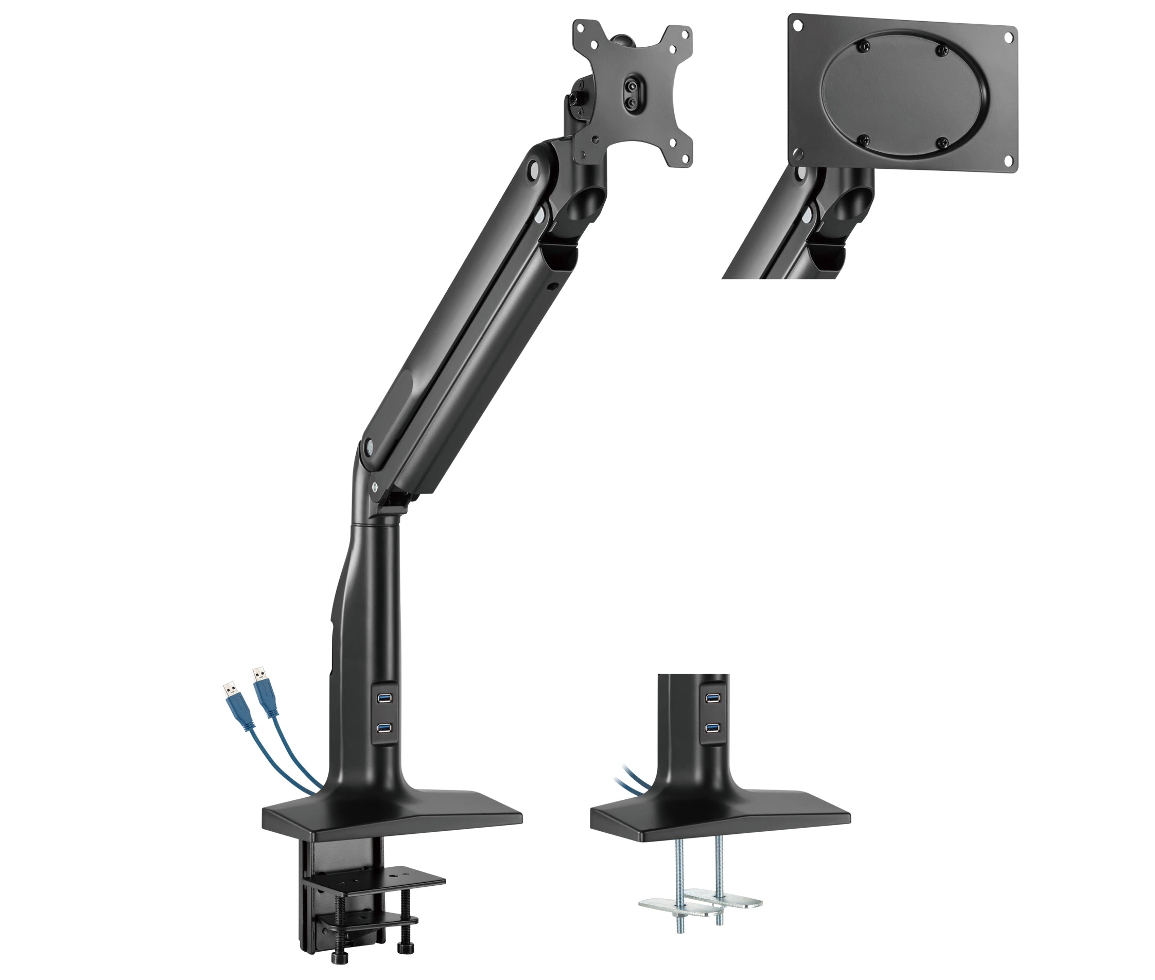 Rack Soporte  Gas Spring de Escritorio Monitor Curvo Gaming Odyssey 17 a 43 Pulg / Carga 18Kg
