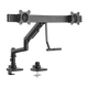 Rack Soporte Doble Brazo de Escritorio con Gas Spring para 2 Monitores 17 a 32 Pulg