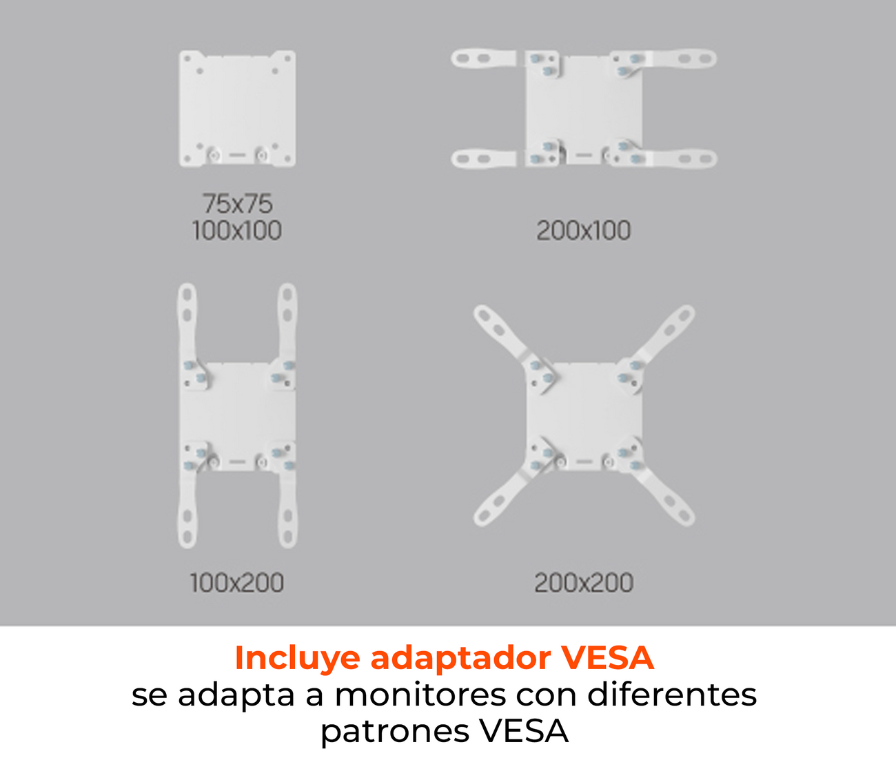 Rack Soporte Doble Brazo con Gas Spring de Escritorio de para 2 Monitores 24 a 57 Pulg