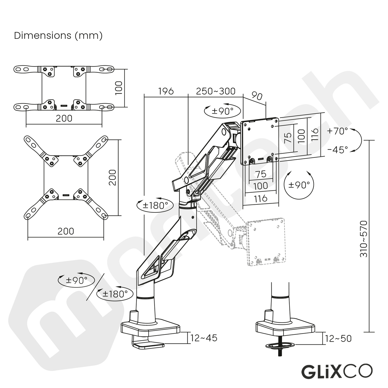 Rack Soporte de Escritorio para Monitores Pesados 24 a 57 Pulg