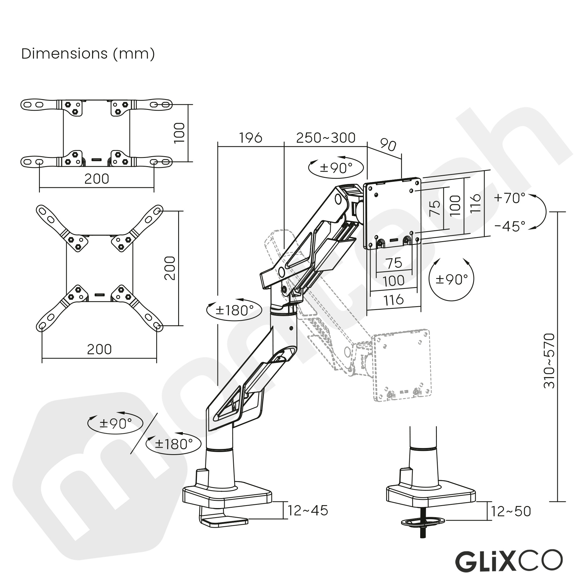 Rack Soporte de Escritorio para Monitores Pesados 24 a 57 Pulg