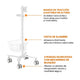 Carro médico con soporte para monitor
